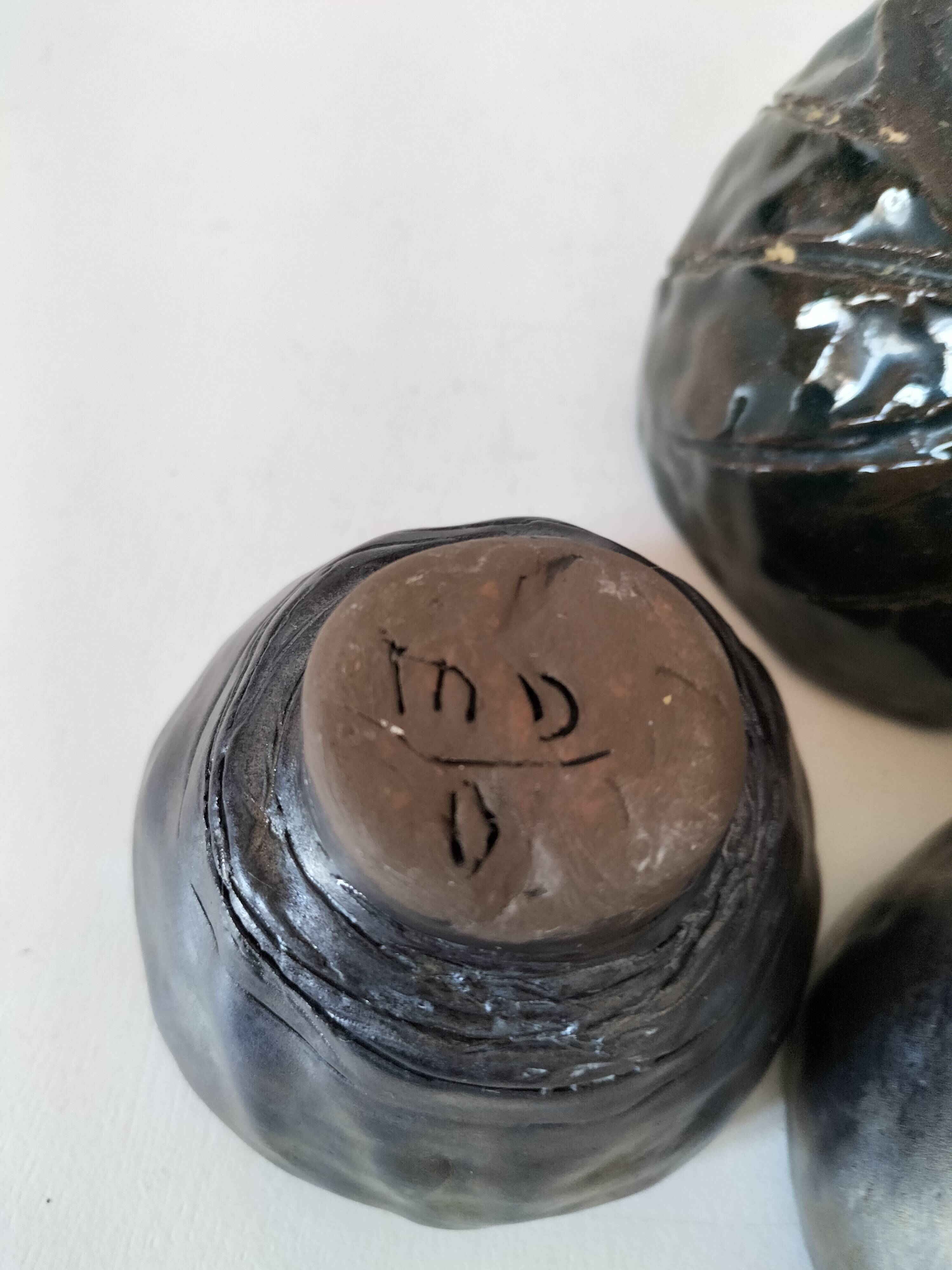 Set of 3 handmade ceramic bowls