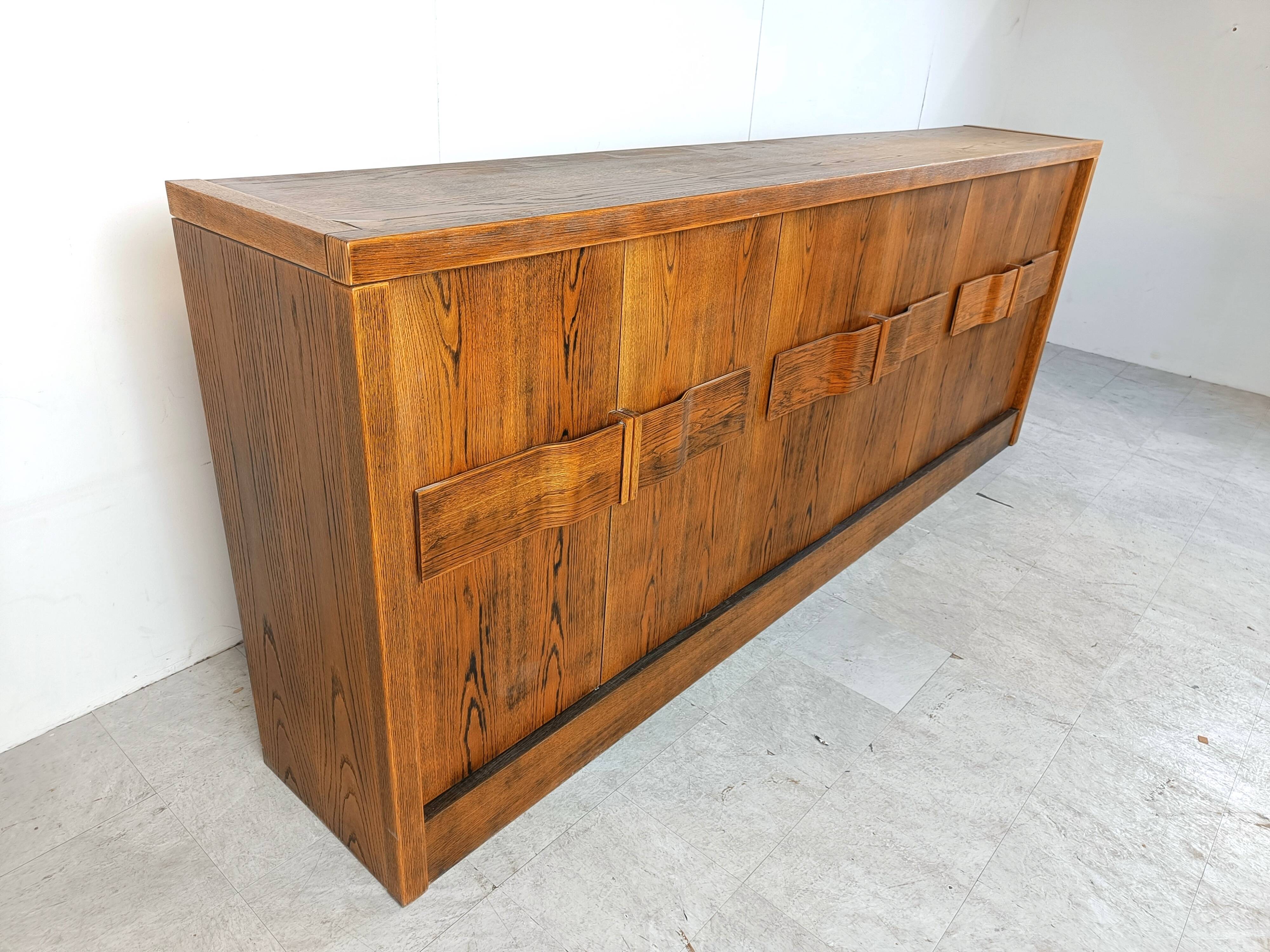 Vintage brutalist credenza, 1970s