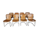 Vintage dining chairs for cidue set of 8, 1970s