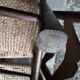Lot de 6 chaises brutalistes paillées