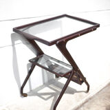 Serving rolling trolley, wood service, 50's