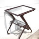 Serving rolling trolley, wood service, 50's