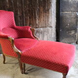 Armchair and footrest napoleon III