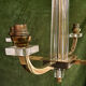 Art deco brass and glass chandelier 1940