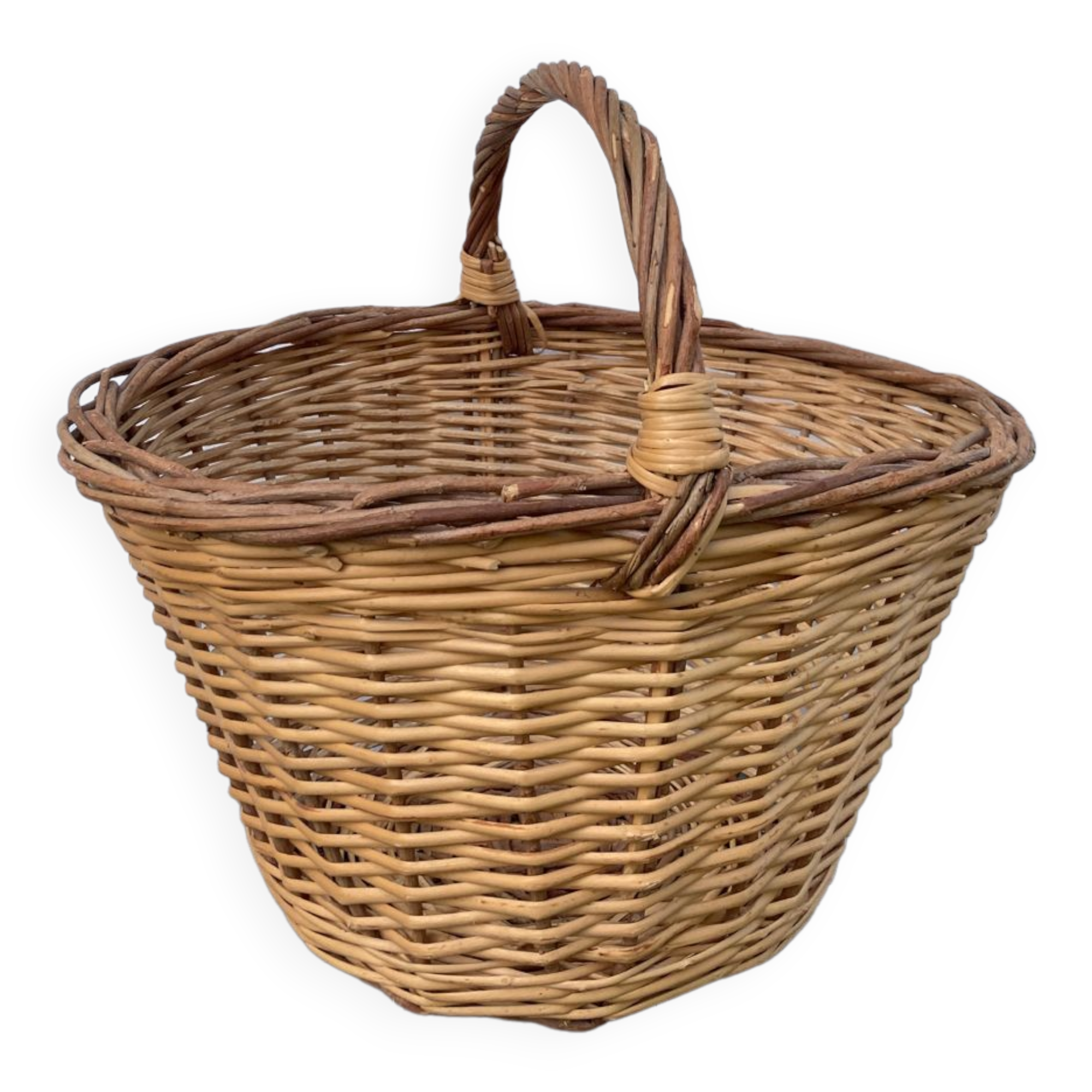 Old woven wicker basket