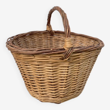 Old woven wicker basket