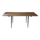 Wooden table, black metal legs