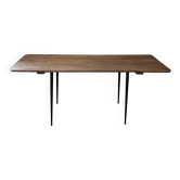 Wooden table, black metal legs