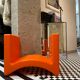 Stool M stool ultra design contempo seat orange by Marzais Creations