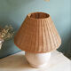 Ceramic and rattan table lamp