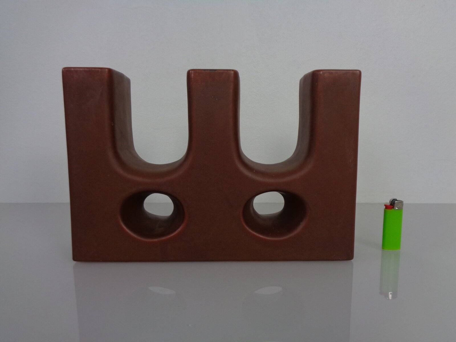 Dutch studio ceramic vase by Marius & Hugo Van Woerden for Vest Keramiek, 1970s