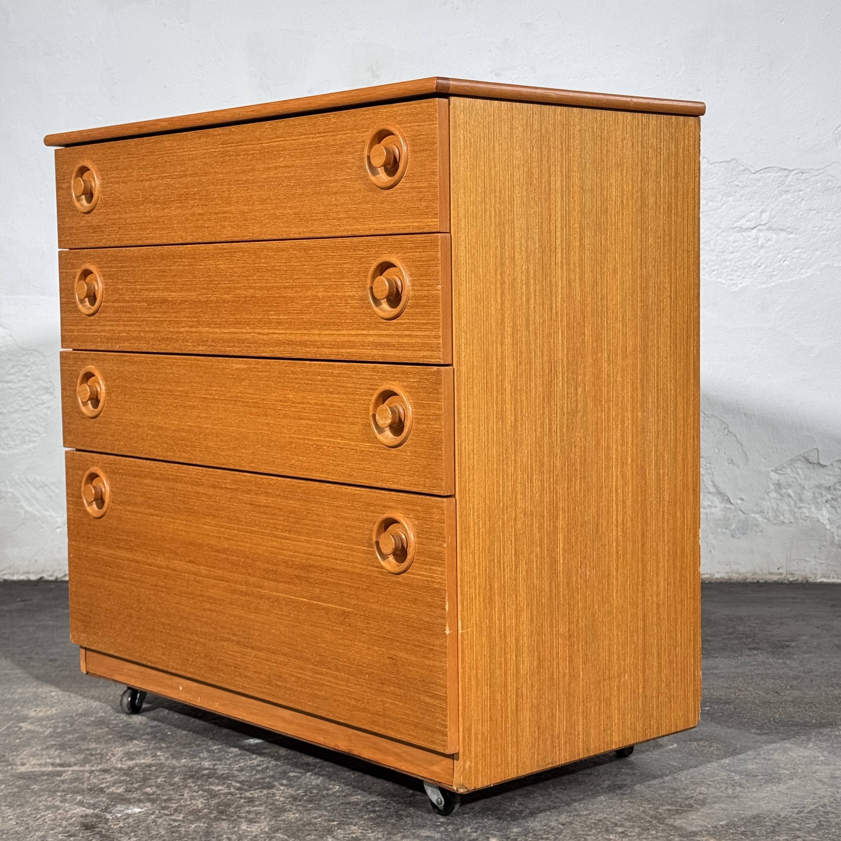 Schreiber Teak Chest of Drawers, 1970s