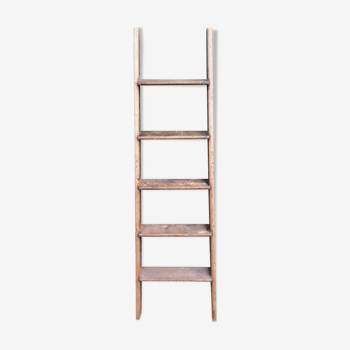 Wooden ladder portes campaign vintage shabby chic braun decoration
