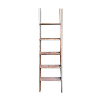 Wooden ladder portes campaign vintage shabby chic braun decoration