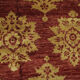 Modern deep red wool rug, classic handwoven carpet- 143x205cm