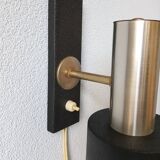 Chrome wandamp design applique with Philips 60s shadow glass