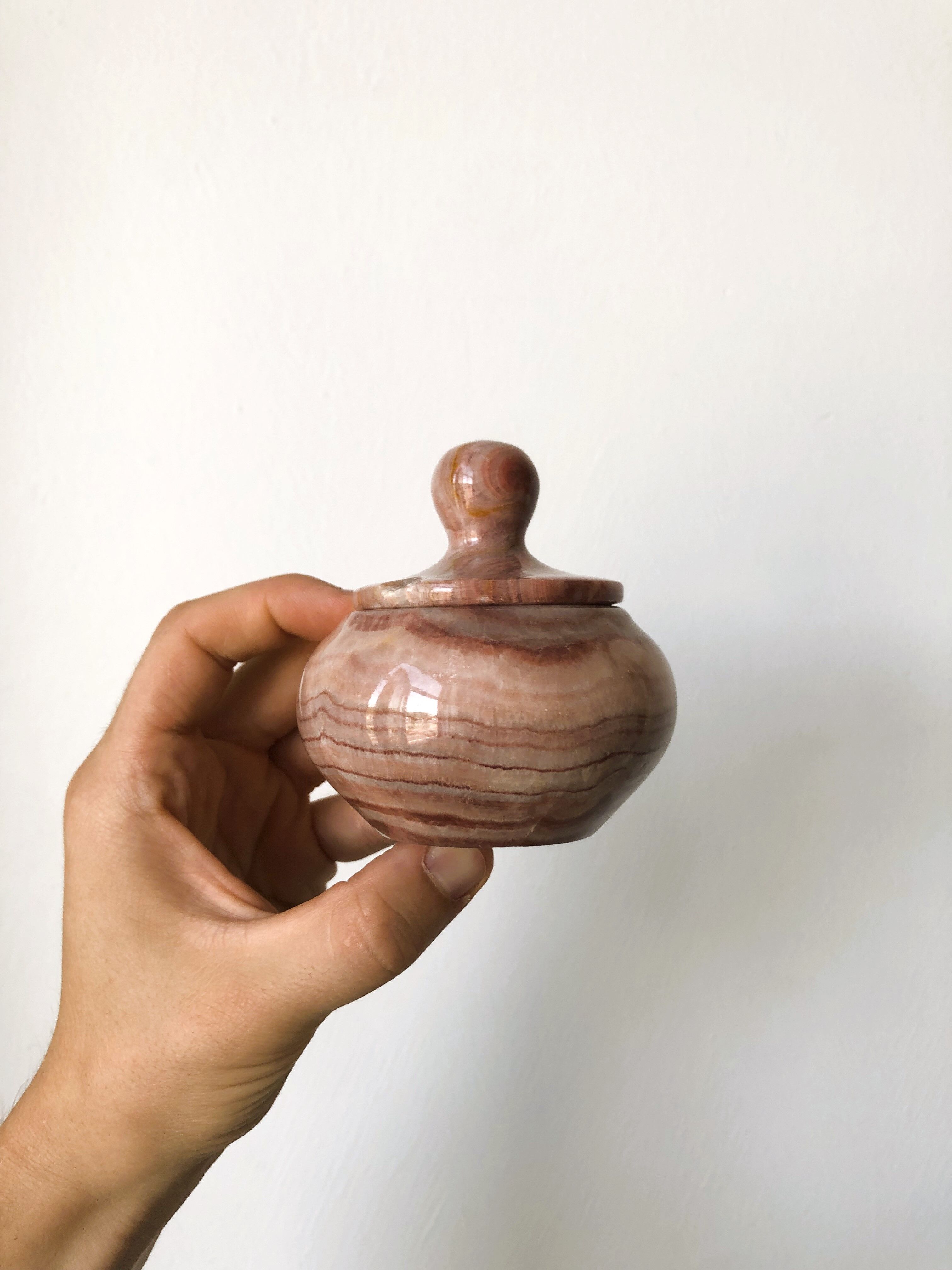 Small pink marble box