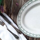 Plat ovale frise lauriers modèle ney