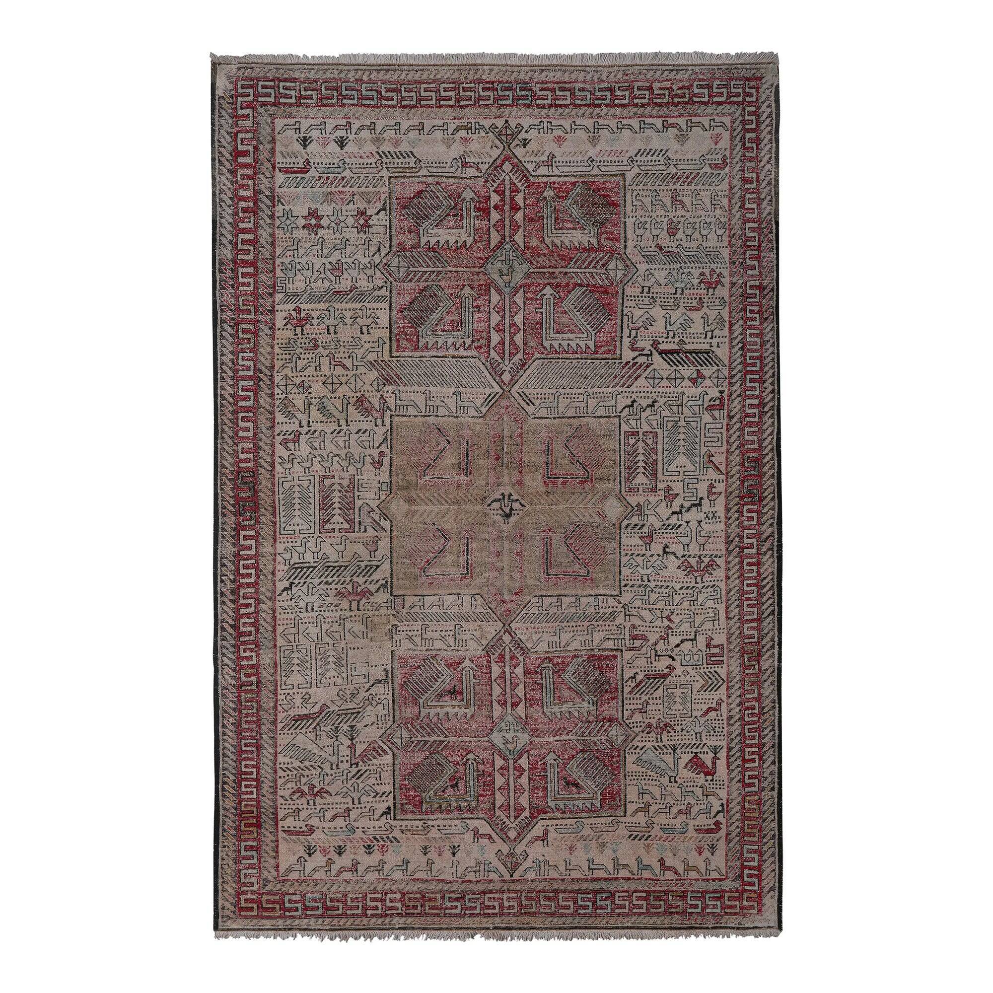 Vintage Turkish kilim, handwoven, 123x183 cm.