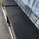 Pair of black patinated consoles