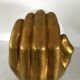 Vintage hand lamp in ceramic and opaline 70s