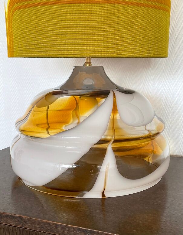 Table lamp lampshade vintage fabric Sirius pattern