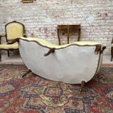 Sofa in natural wood style Louis XV XIX th century