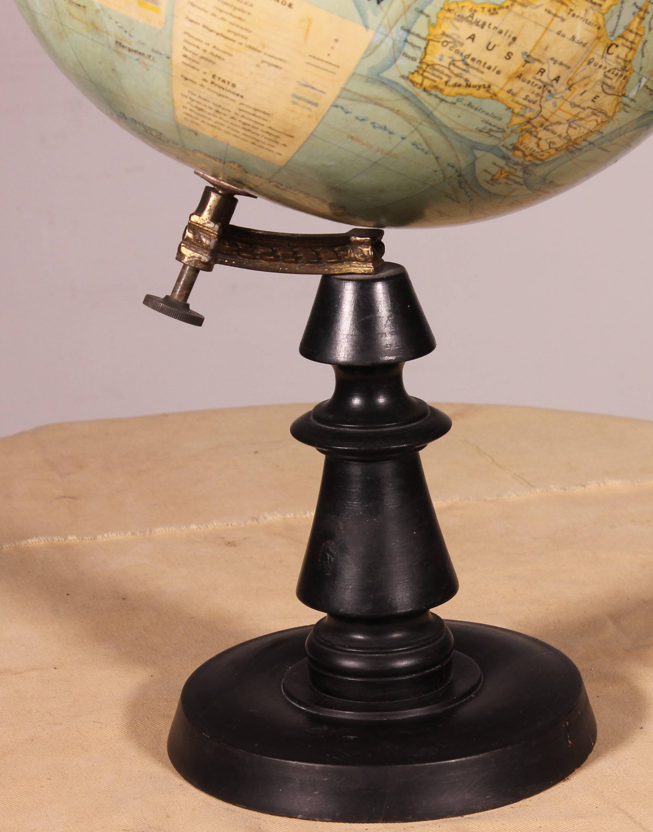 Terrestrial globe by J. Forest from the early 20th century