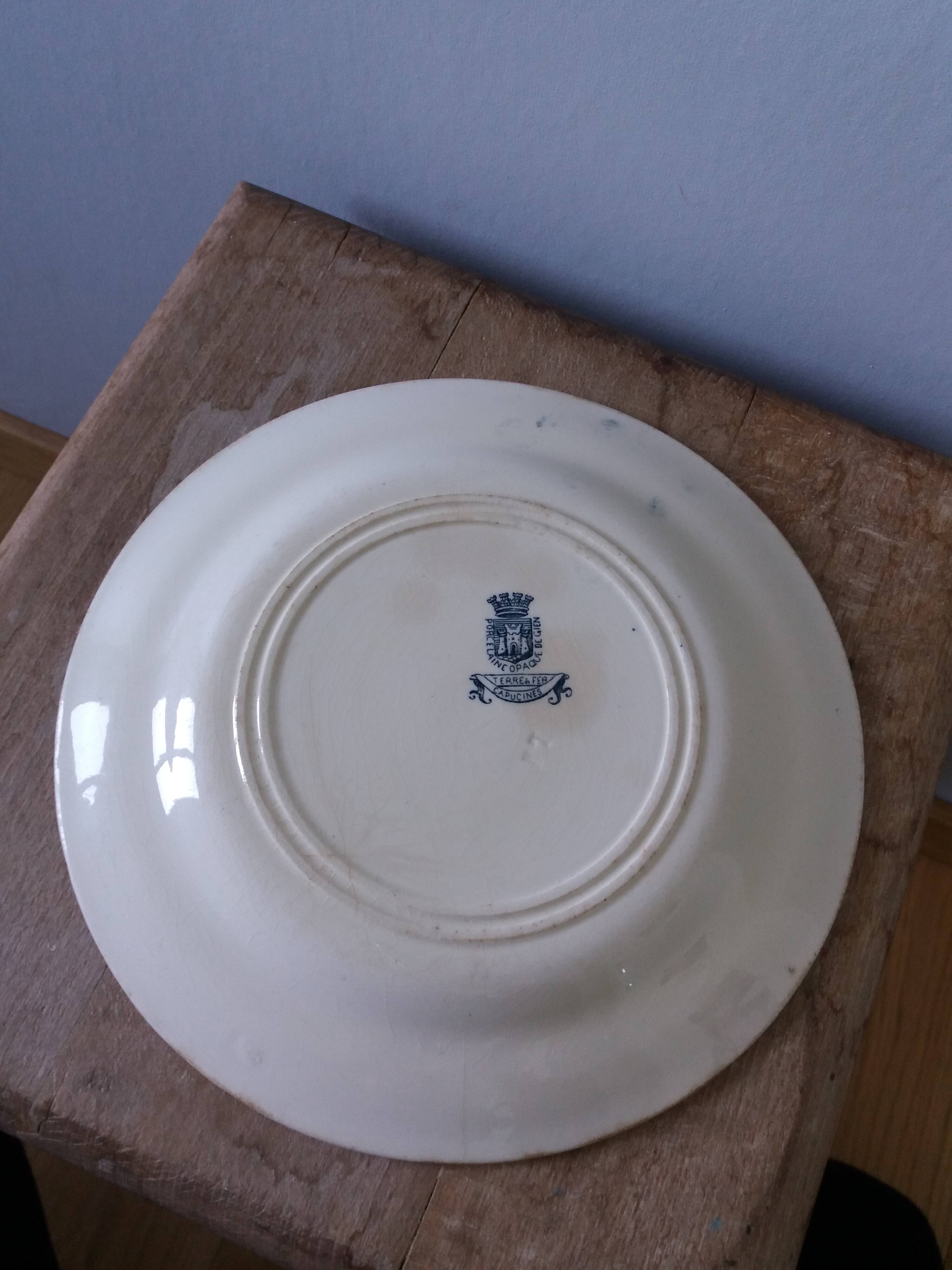 Gien Capucines Terre de fer flat plate