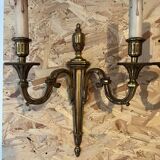 Pair of Empire style bronze wall lights