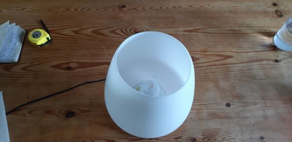 Lampe vintage des années 70 opaline blanche
