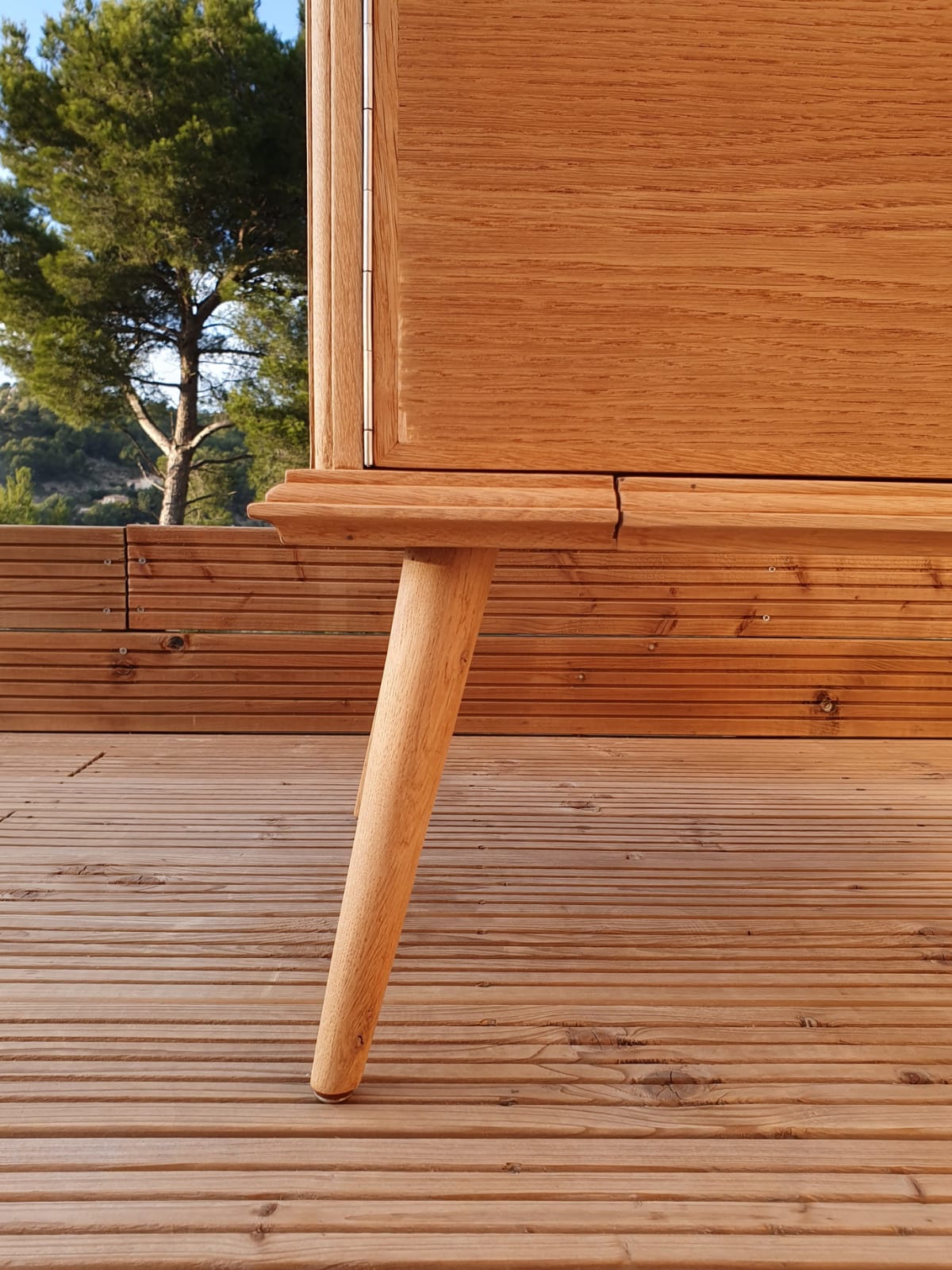Vintage sideboard with compass feet