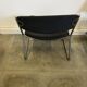 Pair of vintage armchairs in metal and grey mottled fabric.