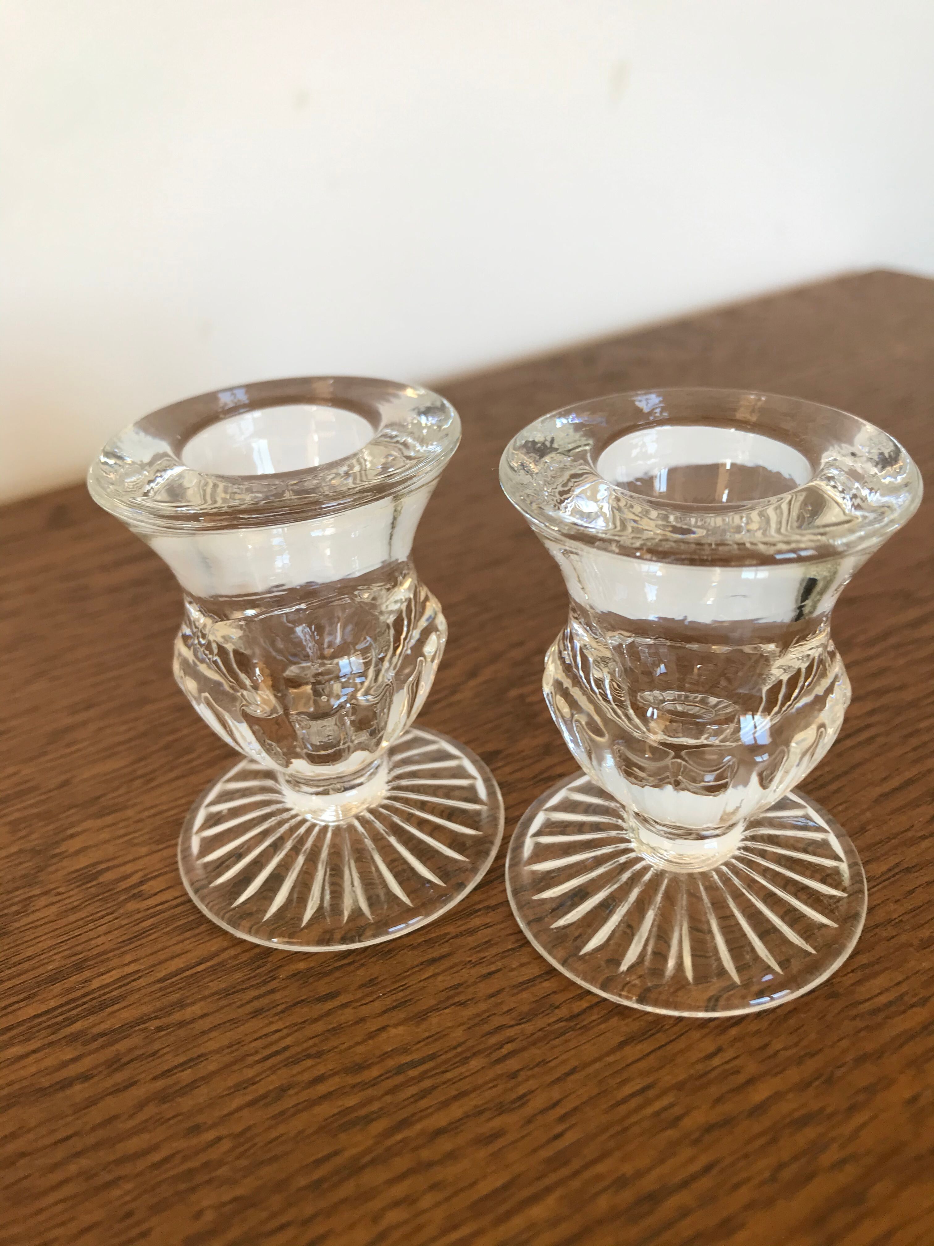 Glass candle holders