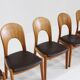 Vintage Danish teak dining chairs by Niels Koefoed set of 6
