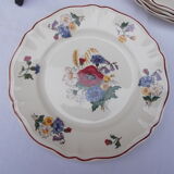 Lot of 5 flat plates Sarreguemines agreste models