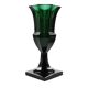 Art Deco vase, green crystal, Moser, Czechoslovakia, 1930s
