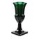 Art Deco vase, green crystal, Moser, Czechoslovakia, 1930s