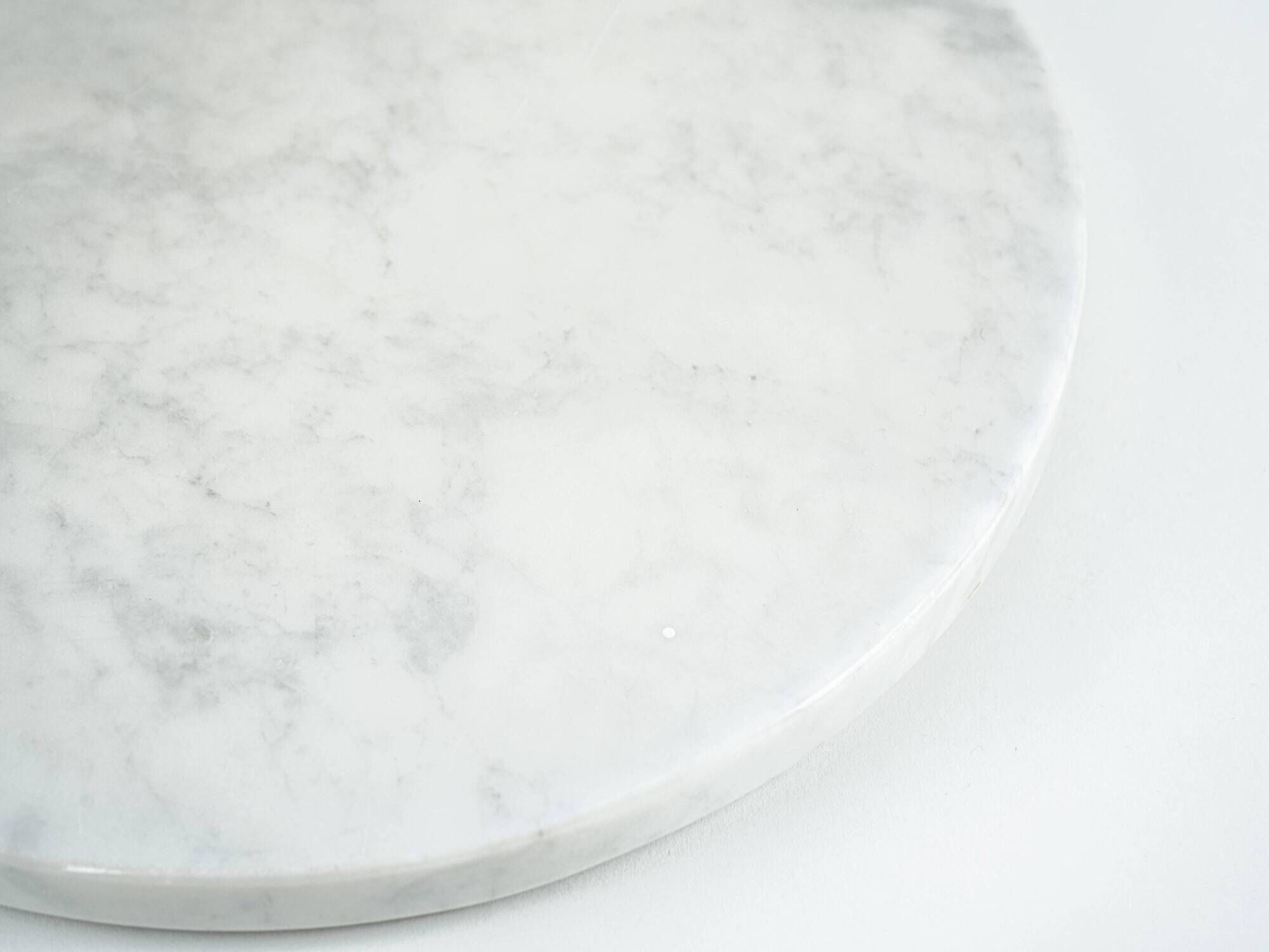 Marble platter with modernist Bauhaus-inspired form, Europe, 1970s