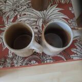 Two marsh stoneware cups