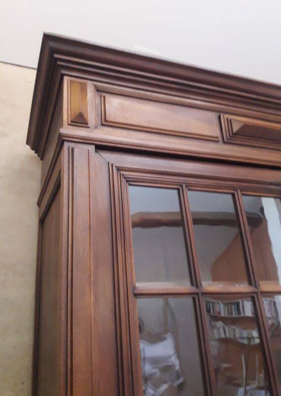 Walnut display cabinet 19th century H234cm