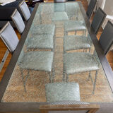 Design dining table and 10 chairs