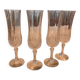 Cut crystal footed glasses — Set of 4