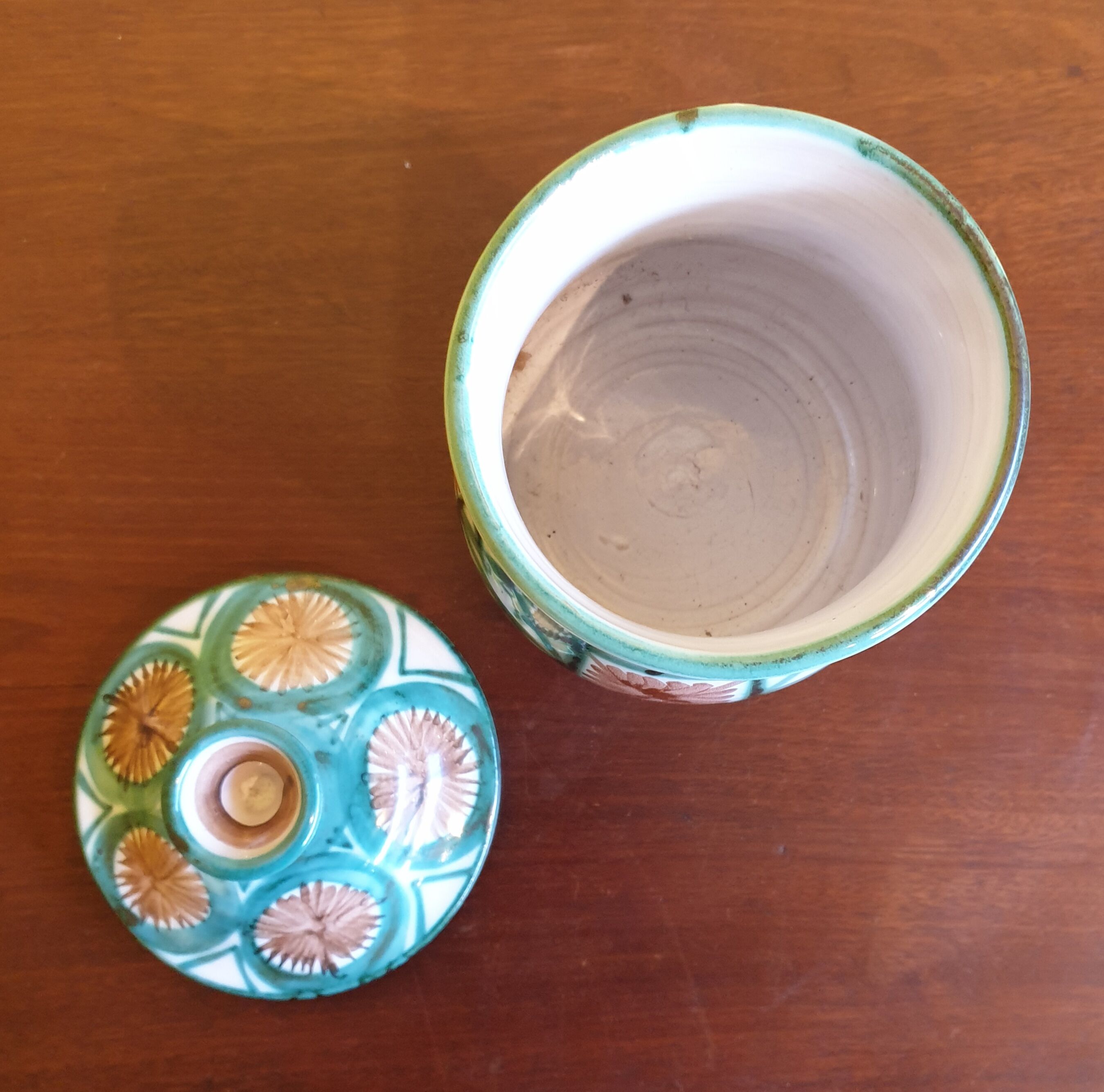 Robert Picault Vintage enamelled ceramic pot 1960