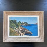 Tableau ancien Villa sur mer