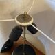 Pair of vintage modernist black lamps from the 1970s.