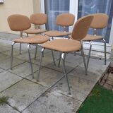 Set of 5 vintage chairs Strafor 1970