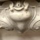 Regency style fireplace in white Carrara marble, Italy, 19th century.
