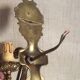 Pair of french vintage gilt bronze traditional style single wall lights 5113