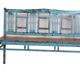 Banc colonial art déco en teck birman